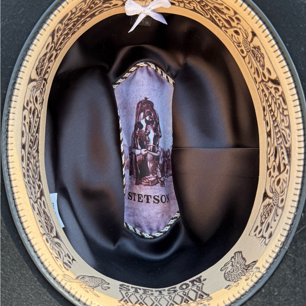 Stetson Black Adelante 6X Cowboy Hat - Picture 5 of 7